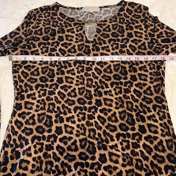 Michael Kors Long Sleeve Leopard Print Blouse Size Medium - Picture 5 of 6